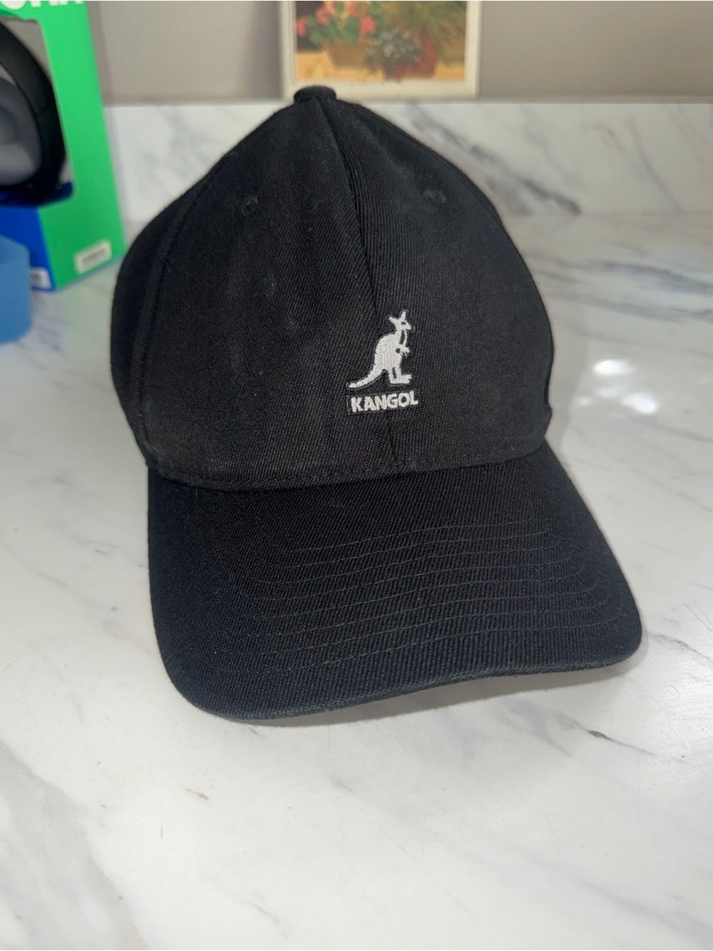 Kangol Black Kangaroo Logo Baseball Cap
